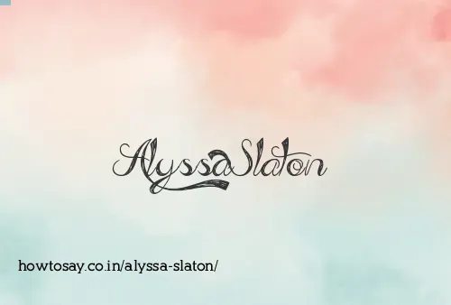 Alyssa Slaton