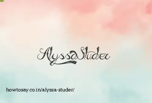 Alyssa Studer