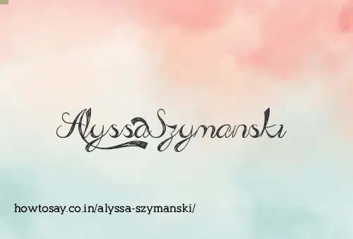 Alyssa Szymanski