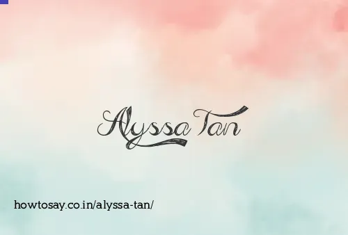 Alyssa Tan