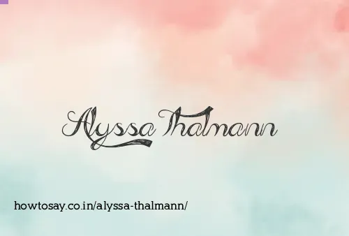 Alyssa Thalmann