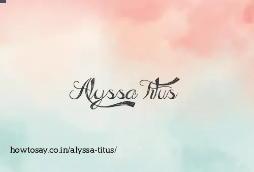 Alyssa Titus