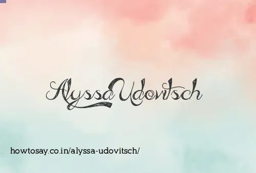 Alyssa Udovitsch
