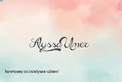 Alyssa Ulmer