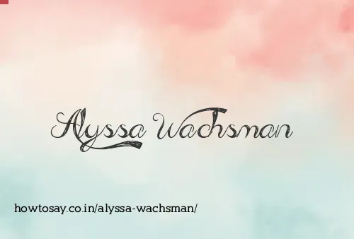 Alyssa Wachsman