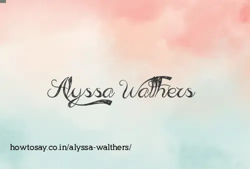 Alyssa Walthers