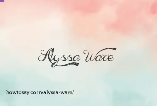 Alyssa Ware
