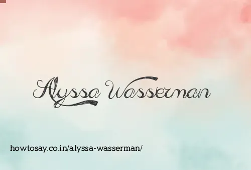 Alyssa Wasserman