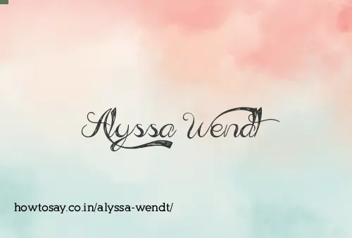 Alyssa Wendt