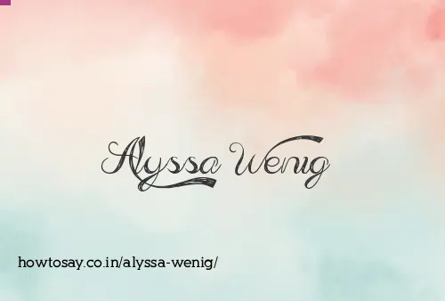Alyssa Wenig