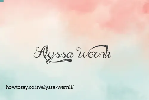 Alyssa Wernli