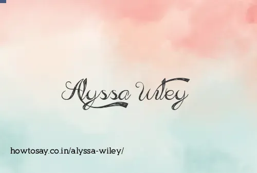 Alyssa Wiley