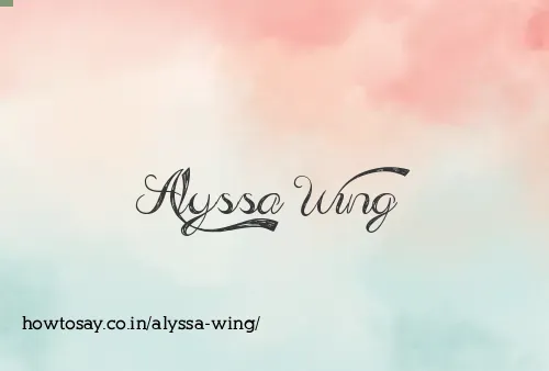 Alyssa Wing