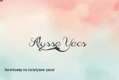 Alyssa Yacs