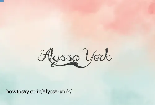 Alyssa York