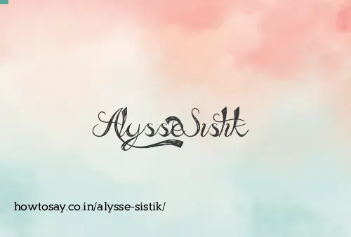 Alysse Sistik