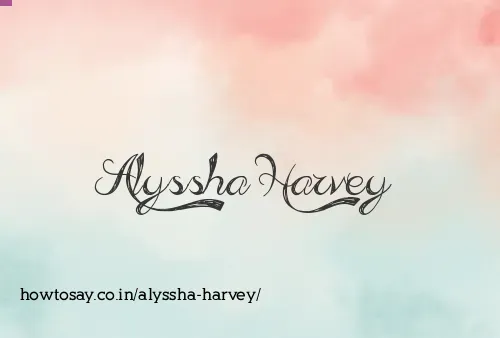Alyssha Harvey