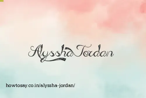Alyssha Jordan