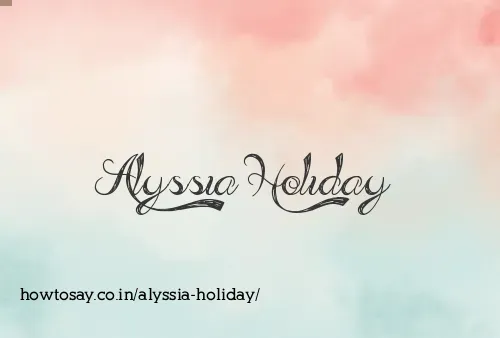 Alyssia Holiday