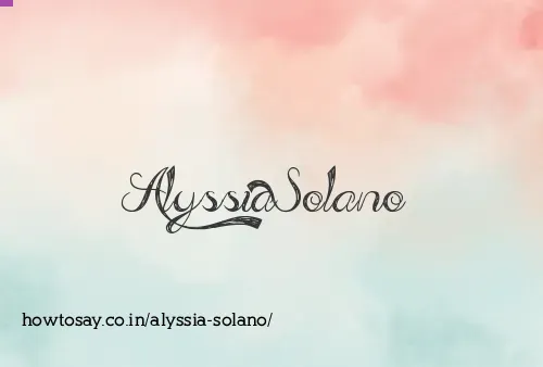 Alyssia Solano