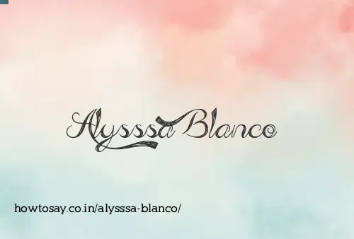 Alysssa Blanco