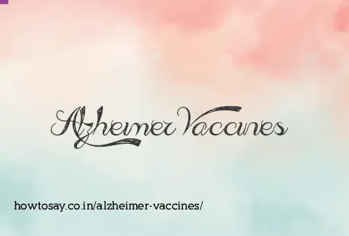Alzheimer Vaccines