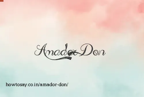 Amador Don