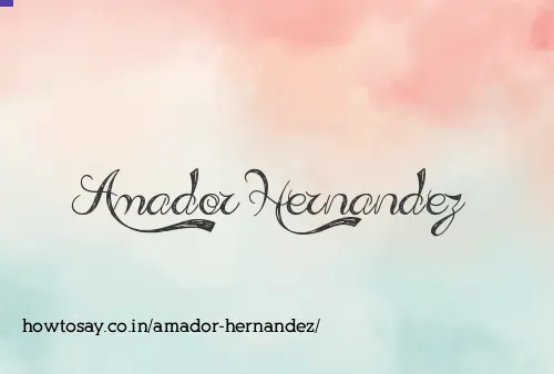 Amador Hernandez