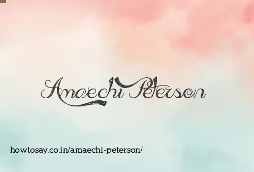 Amaechi Peterson