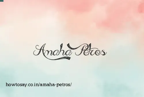 Amaha Petros
