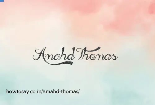 Amahd Thomas