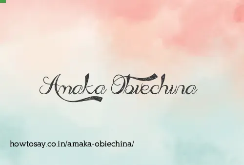 Amaka Obiechina