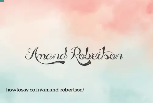 Amand Robertson
