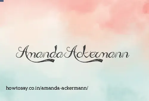 Amanda Ackermann
