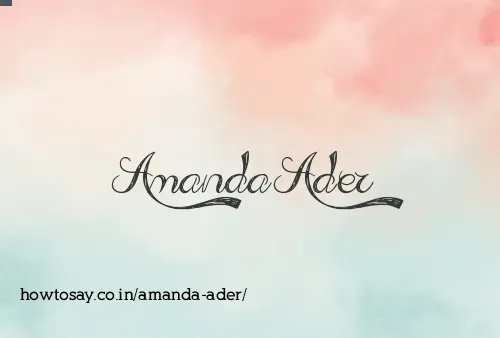 Amanda Ader