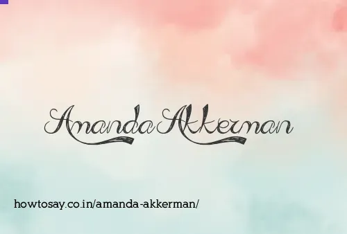Amanda Akkerman