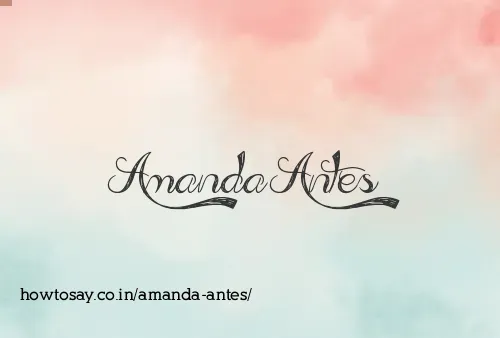 Amanda Antes