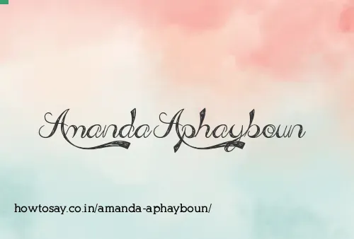 Amanda Aphayboun