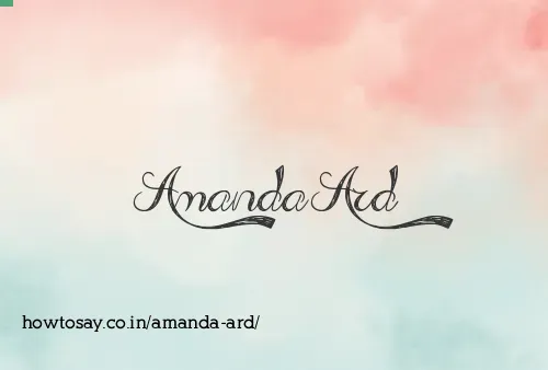 Amanda Ard