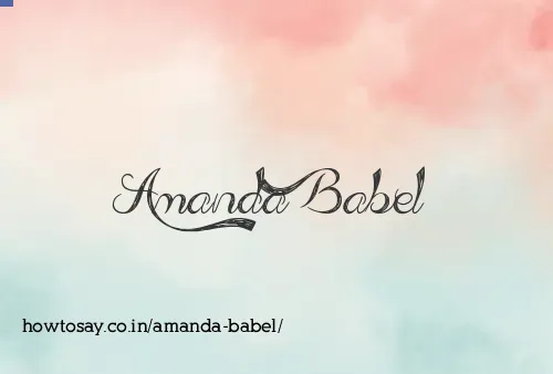 Amanda Babel
