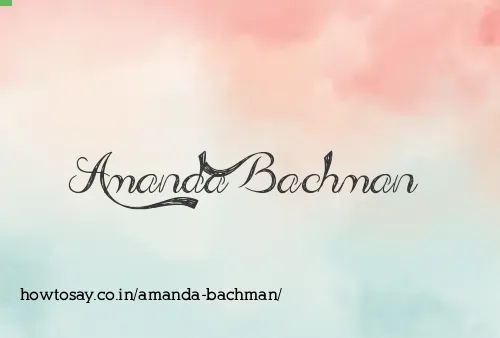 Amanda Bachman