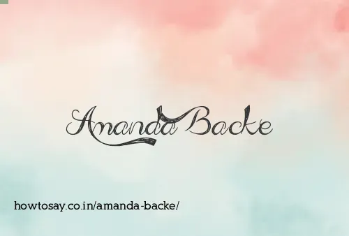 Amanda Backe
