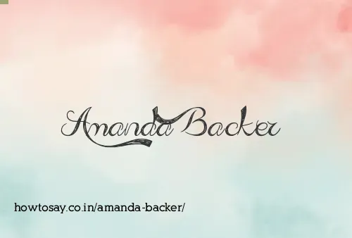 Amanda Backer