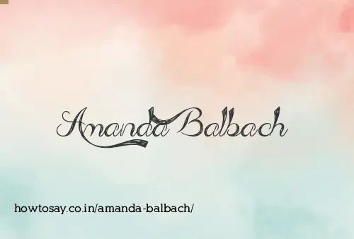 Amanda Balbach