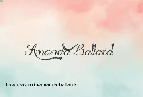 Amanda Ballard