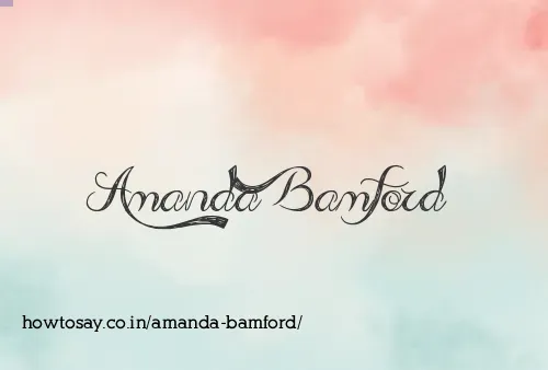 Amanda Bamford