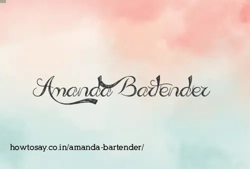 Amanda Bartender