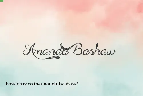 Amanda Bashaw