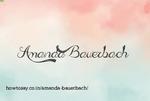 Amanda Bauerbach