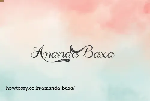 Amanda Baxa
